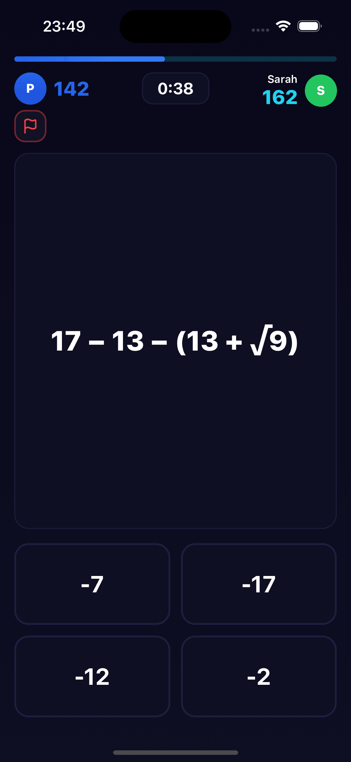 Math Duel gameplay