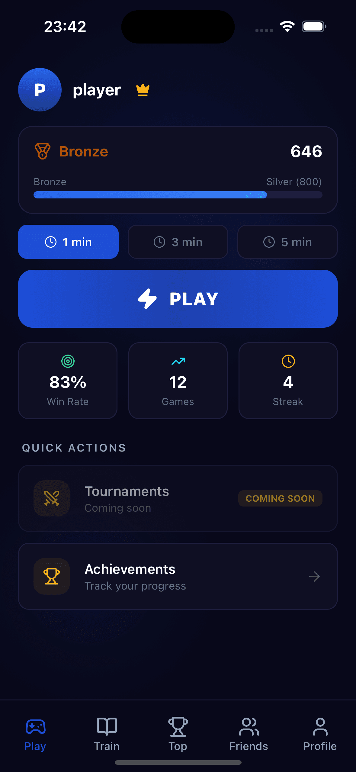 Math Duel — home screen