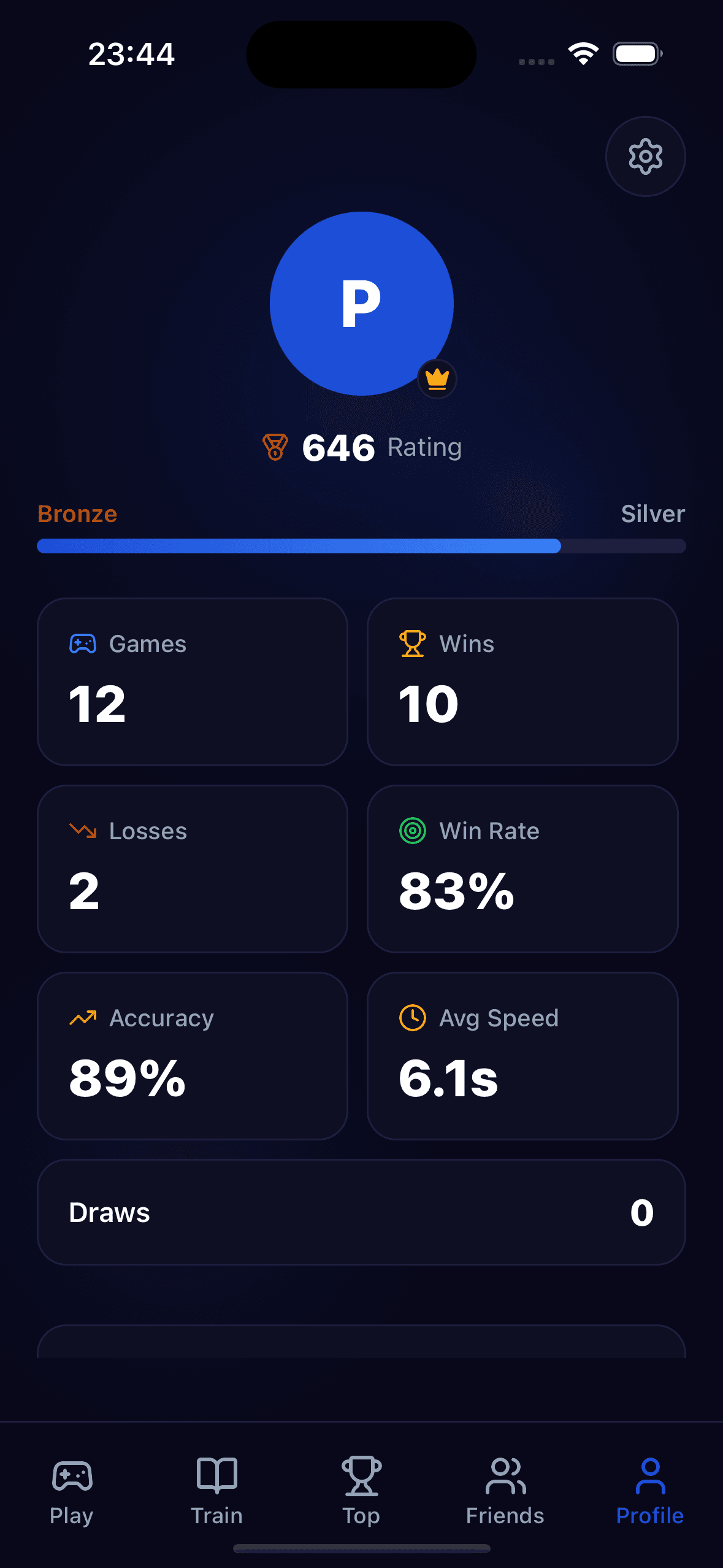 Profile — your stats at a glance